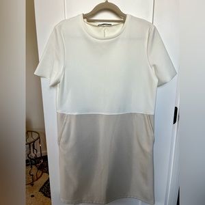 Zara Neutral Dress with Pockets - S